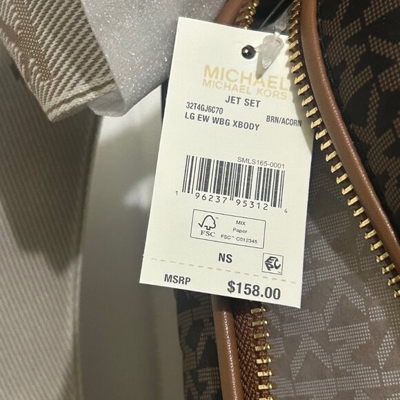 Michael Kors Jet Set Large Signature Logo Crossbody Bag - Picture 3 of 6